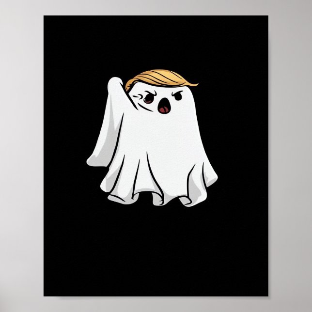 Kampf Funny Halloween Trumpkin Poster (Vorne)