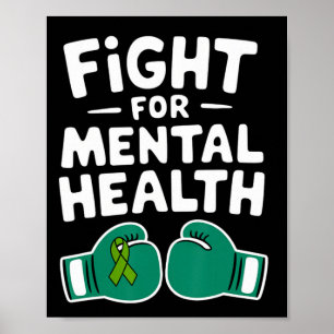 Kampf für das Bewusstsein für psychische Gesundhei Poster
