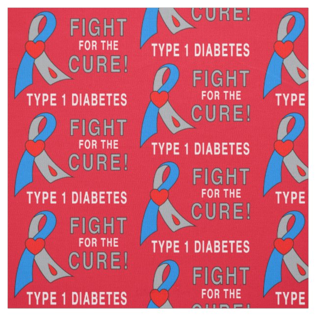 Kampf für den Heilungs-Typ- 1diabetes Stoff (Muster)
