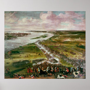 Kampf für die Überfahrt des Dvina, 1701 Poster