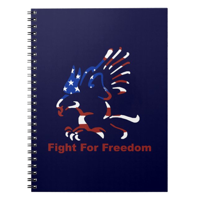 Kampf für Freiheit - Adler-SpiralNotebook Notizblock (Vorderseite)
