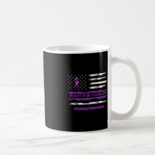 Kampf für Ihre lebenslange Überdosierung Lila Ribb Kaffeetasse