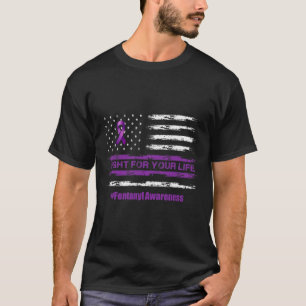 Kampf für Ihre lebenslange Überdosierung Lila Ribb T-Shirt