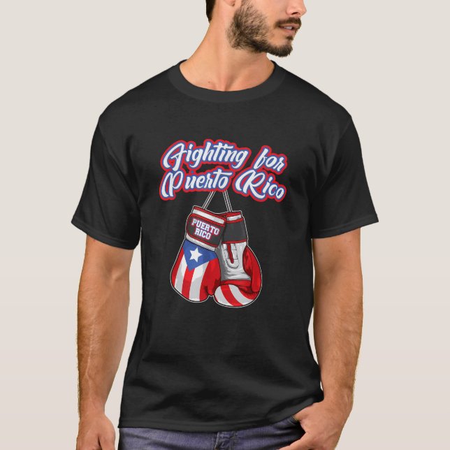 Kampf für Puerto Rico Puerto Rico Pride Boxing T-Shirt (Vorderseite)