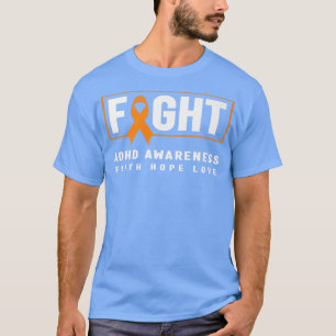 Kampf gegen ADHS Awareness Shirt - Orange Ribbon,