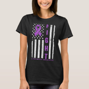 Kampf gegen Alzheimer-Violettes Band Amerikanisch T-Shirt