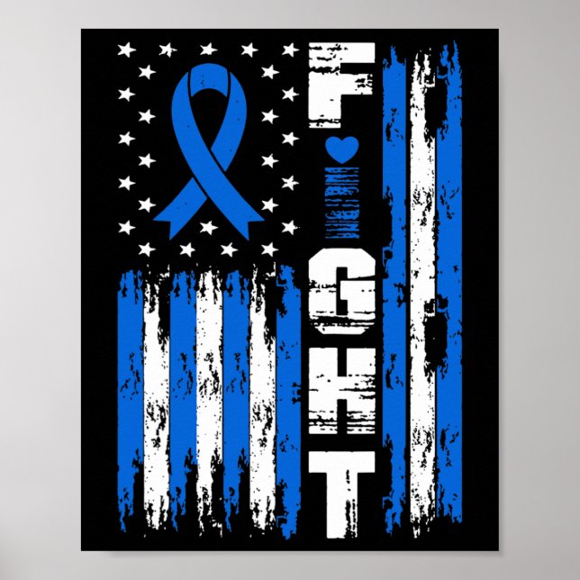 Kampf gegen Ataxie-Bewusstsein Patriotic USA Ameri Poster (Vorne)