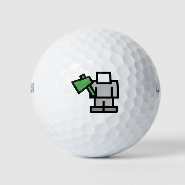 Kampf gegen Ax in Grün Golfball (Vorderseite)