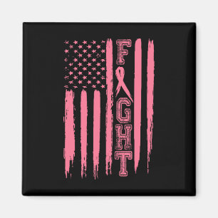 Kampf gegen Brustkrebs Amerikanische Flagge Brustk Magnet
