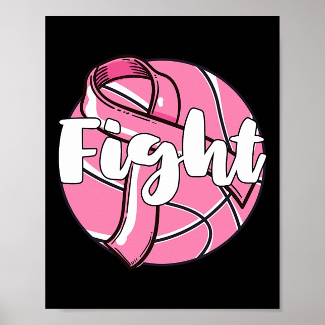 Kampf gegen Brustkrebs-Bewusstsein des bysketbyll- Poster (Vorne)