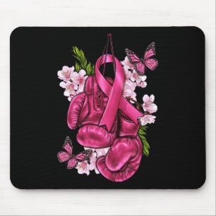 Kampf gegen Brustkrebs Bewusstsein rosa Boxhandsch Mousepad