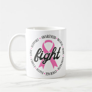 Kampf gegen Brustkrebs Pink Ribbon Bewusstsein Kaffeetasse