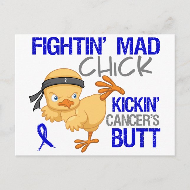 Kampf gegen Chick Colon Cancer Postkarte (Vorderseite)