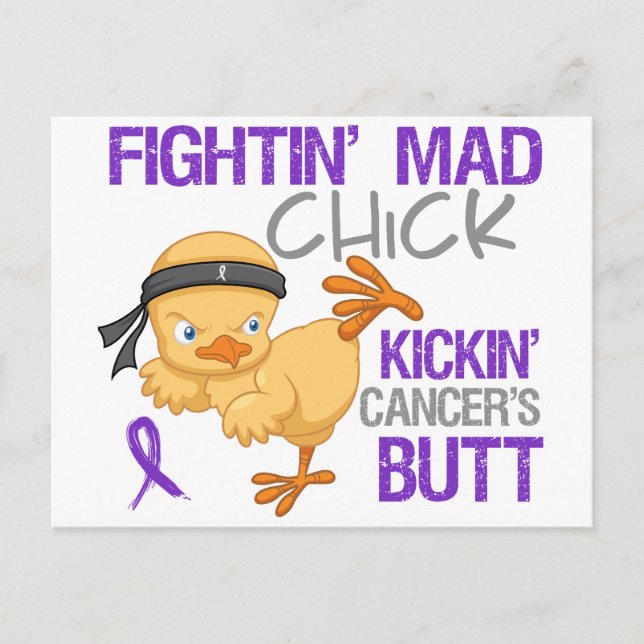 Kampf gegen Chick GIST Cancer Postkarte (Vorderseite)