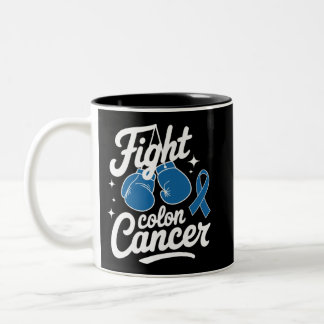 Kampf gegen Darmkrebs Blaues Band Darmkrebs  Zweifarbige Tasse