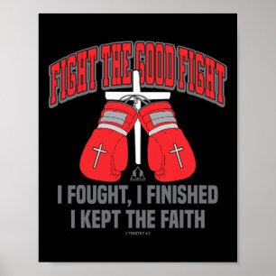 Kampf gegen das gute Kämpfen Boxhandschuhe Christl Poster