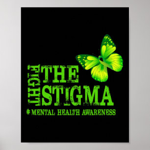 Kampf gegen das psychische Bewusstsein für Stigma Poster