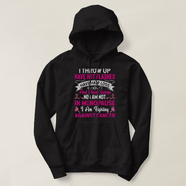 Kampf gegen den Krebs rosa Krebskranz Hoodie (Design vorne)