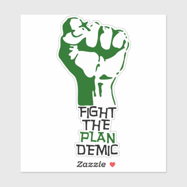 Kampf gegen den Plan Demic Custom Cut Sticker (Blatt)