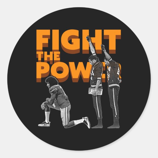Kampf gegen den Power Black Power Salute Sticker (Vorderseite)