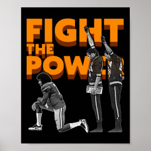 Kampf gegen den Power Black Power Salute Sticker Poster