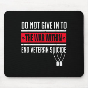 Kampf gegen den Veteran Suizid Ptsd Bewusstsein 22 Mousepad