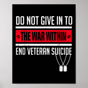 Kampf gegen den Veteran Suizid Ptsd Bewusstsein 22 Poster