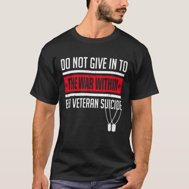 Kampf gegen den Veteran Suizid Ptsd Bewusstsein 22 T-Shirt (Vorderseite)