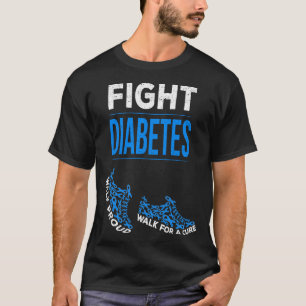 Kampf gegen Diabetes Laufen für eine Kur-Bewusstse T-Shirt