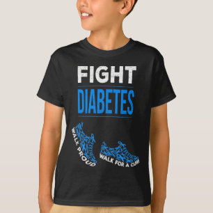 Kampf gegen Diabetes Laufen für eine Kur-Bewusstse T-Shirt