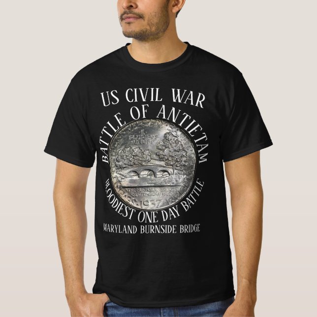 KAMPF GEGEN DIE ANTIETAM-BRÜCKE DES ZIVILEN KRIEGE T-Shirt (Vorderseite)