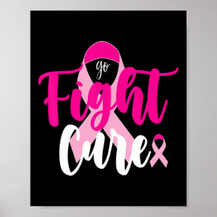 Kampf gegen die Heilung von rosafarbenem Ribbon Br Poster