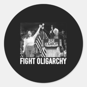 Kampf gegen die Oligarchie Bernie Sanders und die Runder Aufkleber