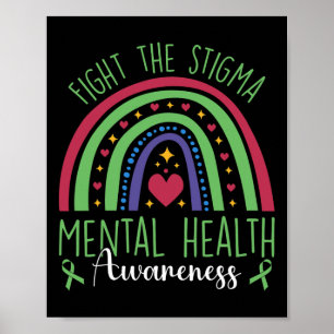 Kampf gegen die psychische Gesundheit Bewusstseins Poster