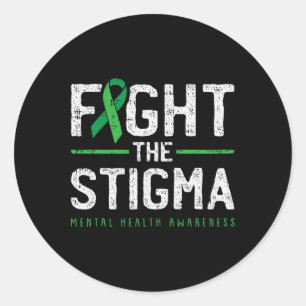 Kampf gegen die psychische Gesundheit Bewusstseins Runder Aufkleber