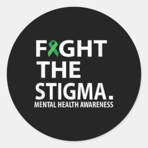 Kampf gegen die psychische Gesundheit Stigma Monat Runder Aufkleber