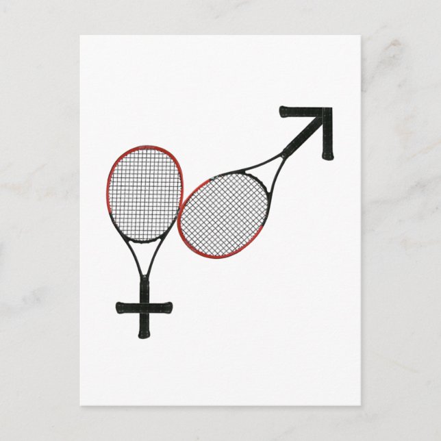 Kampf gegen die Sexes Tennis Postkarte (Vorderseite)