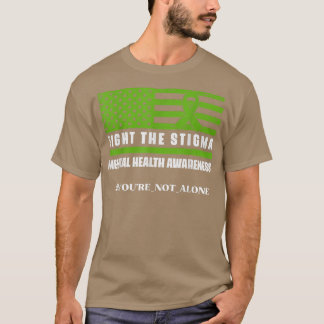 Kampf gegen die Stigma-amerikanische Fahne Mental  T-Shirt