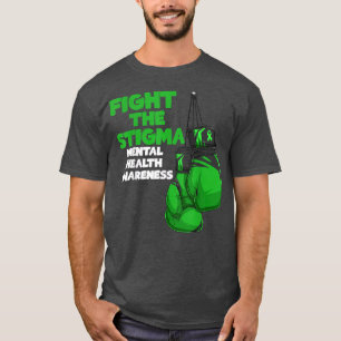 Kampf gegen die Stigma Green Ribbon Booking psychi T-Shirt