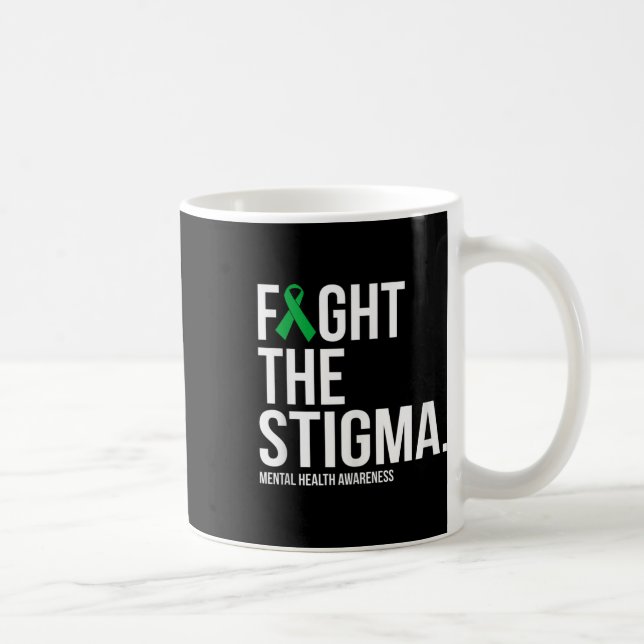 Kampf gegen die Stigma Green Ribbon Mental Health  Kaffeetasse (Rechts)