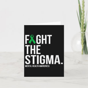 Kampf gegen die Stigma Green Ribbon Mental Health Karte