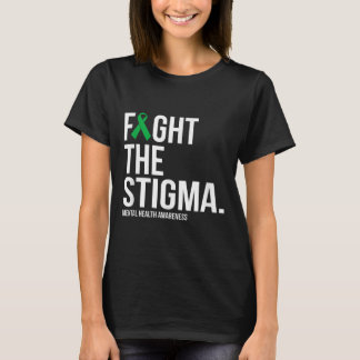 Kampf gegen die Stigma Green Ribbon Mental Health  T-Shirt