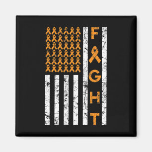 Kampf gegen die US-amerikanische Flagge Orange Rib Magnet