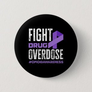 Kampf gegen Drogenüberdosis Lila Band Opioid-Überd Button