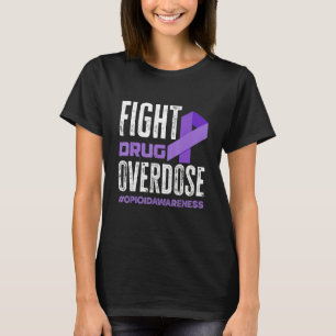 Kampf gegen Drogenüberdosis Lila Band Opioid-Überd T-Shirt