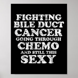 Kampf gegen Gallenkrebs Zitat Chemo Y Inspiration Poster
