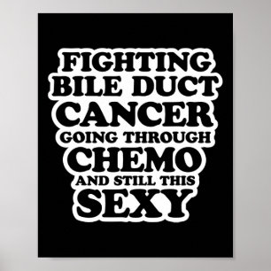 Kampf gegen Gallenkrebs Zitat Chemo Y Inspiration Poster