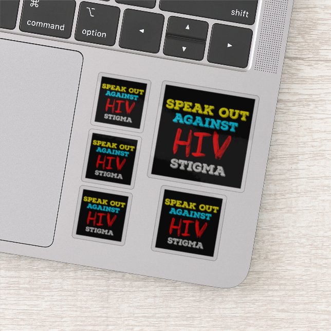 Kampf gegen HIV-Stigma - Aids-Bewusstsein Aufkleber (Detail)