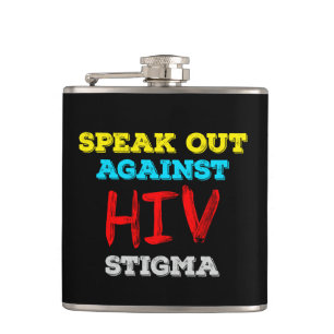 Kampf gegen HIV-Stigma - Aids-Bewusstsein Flachmann