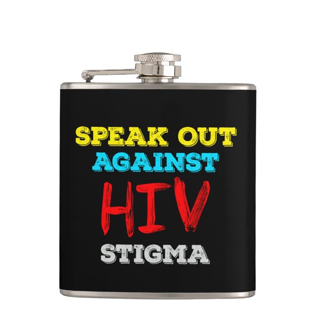 Kampf gegen HIV-Stigma - Aids-Bewusstsein Flachmann (Vorderseite)